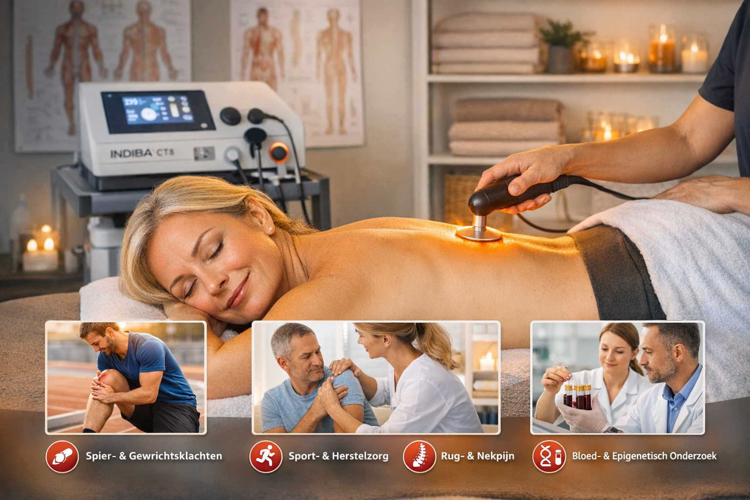INDIBA warmte- en frequentiebehandeling